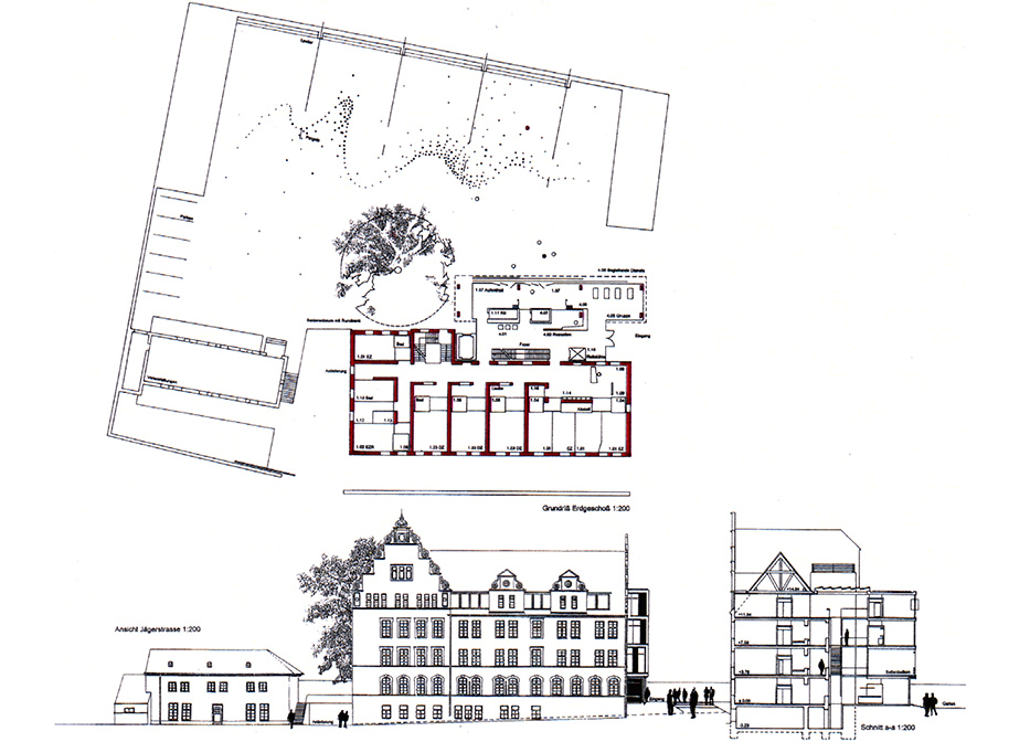Bild des Bauplans des Seniorendomizils Spaetsommer in Naumburg