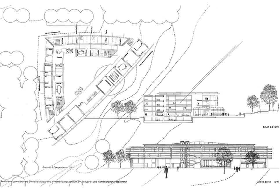 Bild des Bauplans des Projektes der IHK Heilbonn